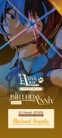 Lynx Elric Birthday Anniv Invitation (Golden Ticket)